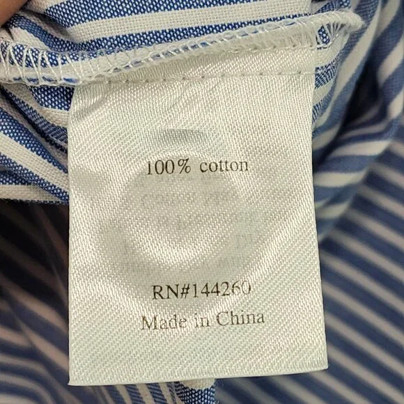 Petite Plume Women's French Blue Seersucker Pajama Set - XS - Picture 9 of 11